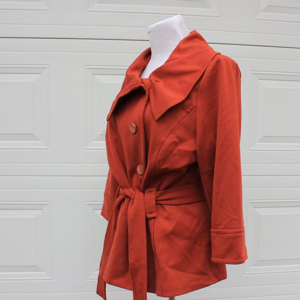 Valerie Bertinelli Fall Cross Over Jacket with tie belt - Picture 9 of 15